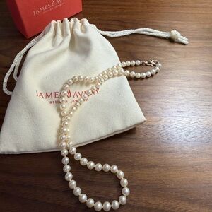 James Avery Classic White Pearl Necklace 18”